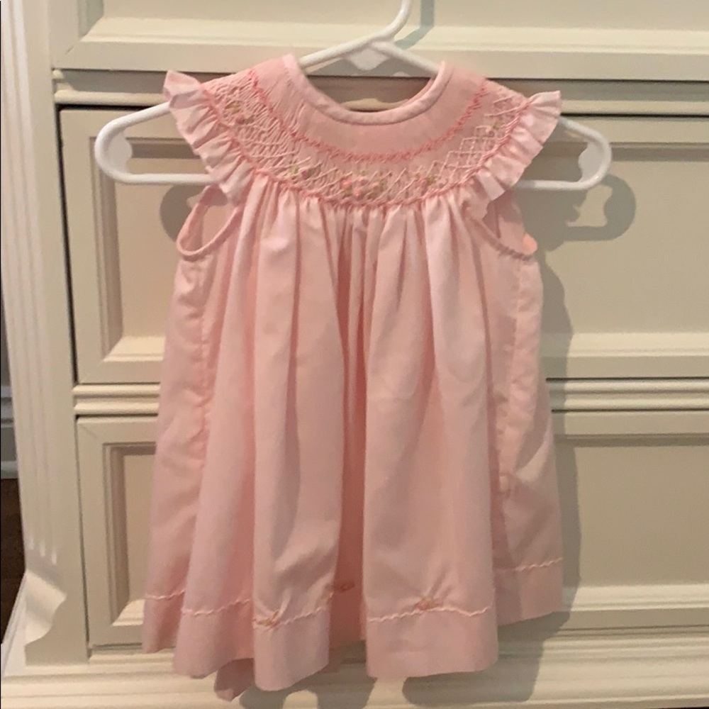 Luli and me smocked dress with bonnet and bloomers - Picture 3 of 5